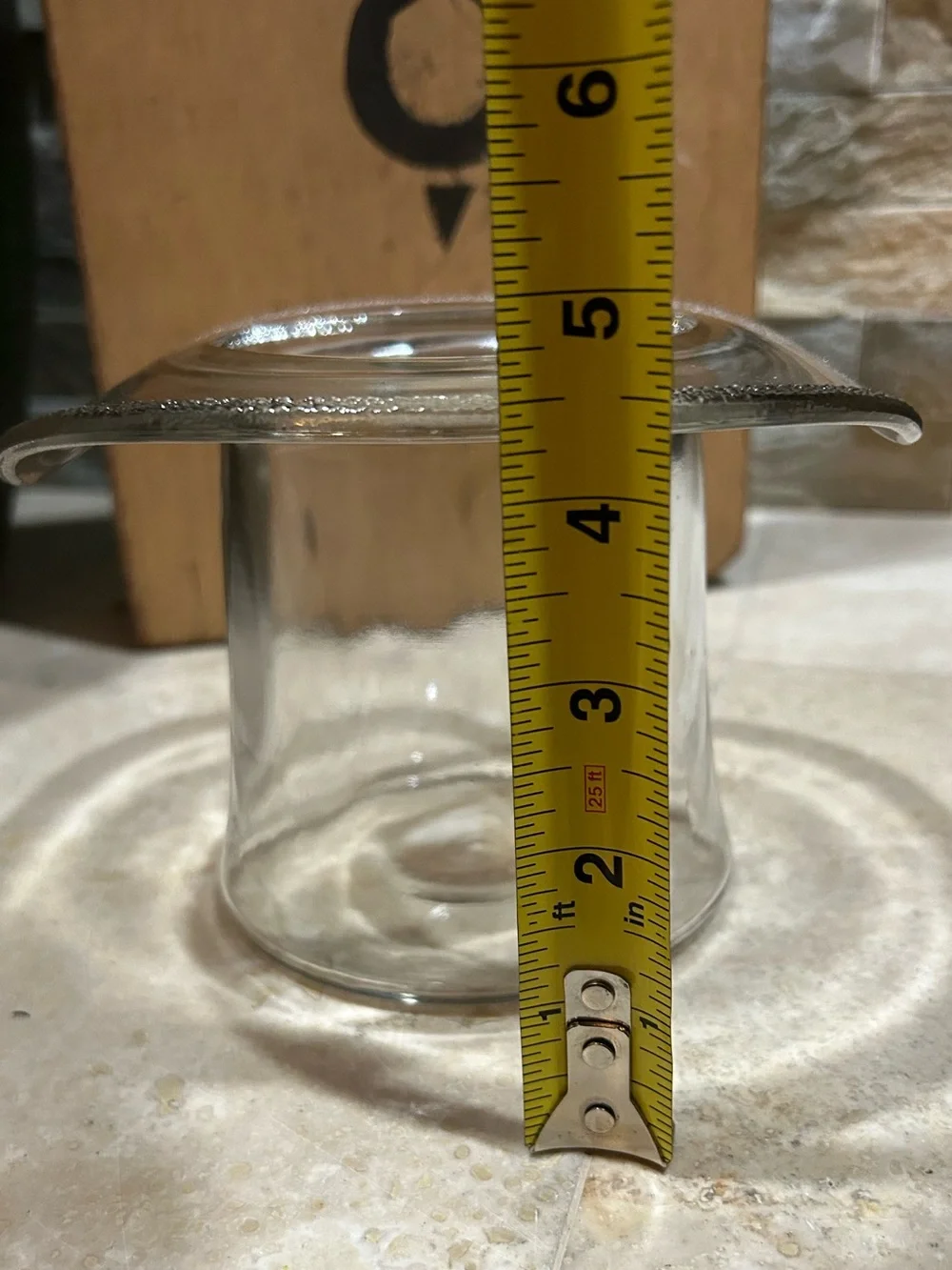 vintage Blenko Clear Glass Too Hat Vase